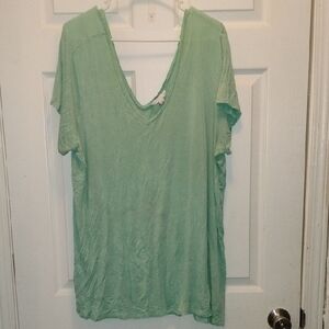 Boutique Mint Green V-Neck Top